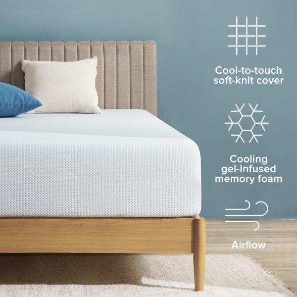 Zinus King Size Mattress - 10 Inch Green Tea Cooling Gel Memory Foam - Image 2